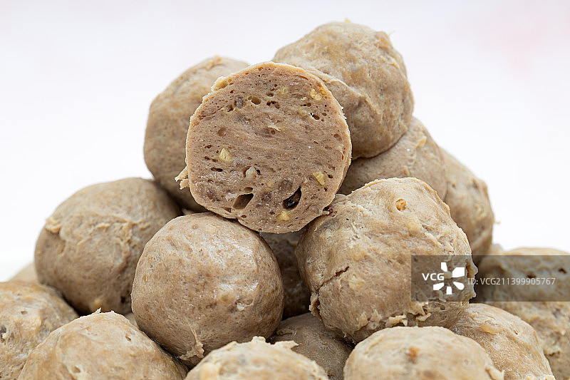 广东特色美食潮汕牛肉丸图片素材