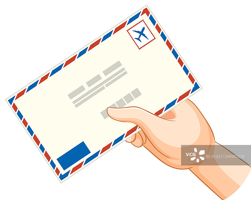 手持信封图片素材