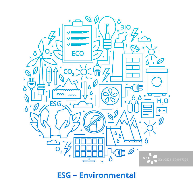 ESG生态生物环保图标图片素材