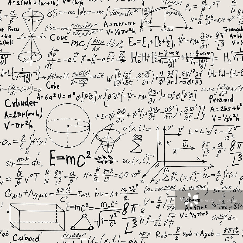 黑色手写体抽象无缝图案图片素材