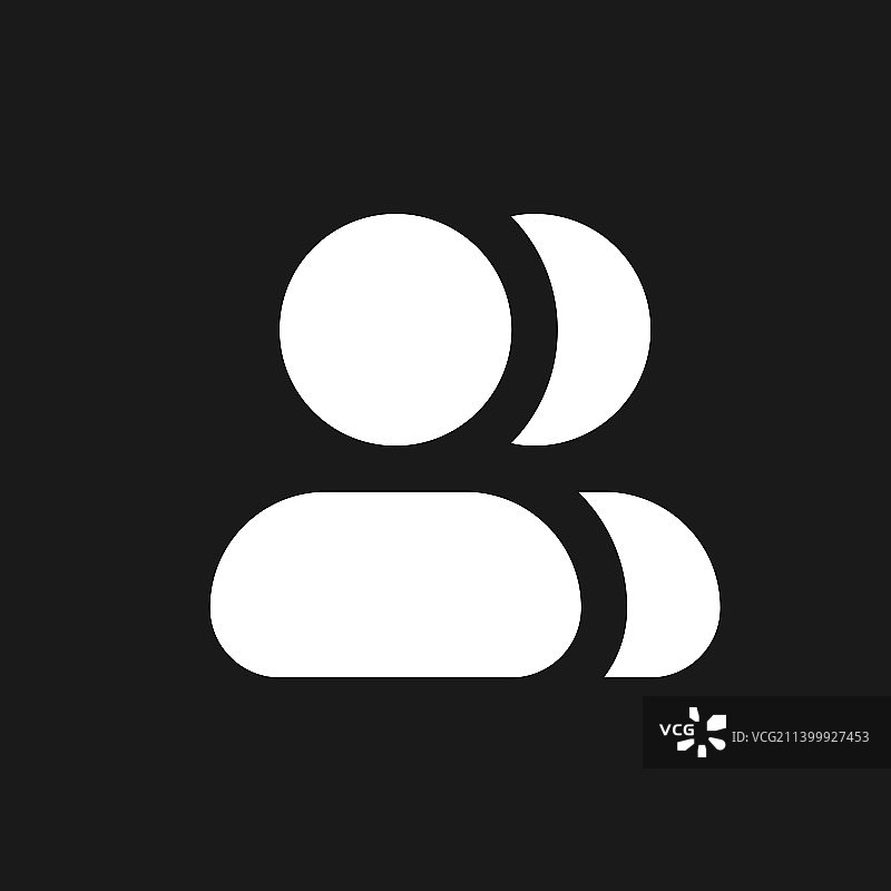 联系人深色模式字形UI图标图片素材