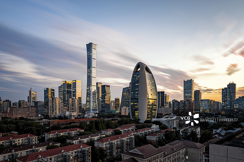 北京国贸CBD人民日报社城市建筑风光图片素材