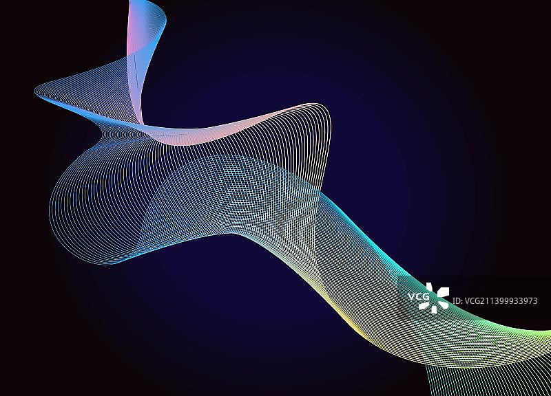 科技感元宇宙线条插画海报图片素材