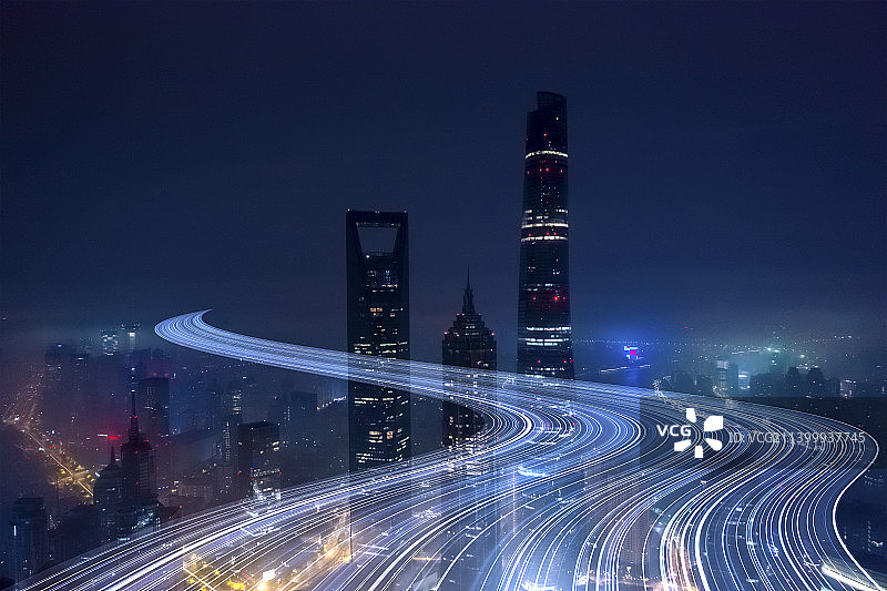 上海科技智慧互联网城市大数据概念图片素材