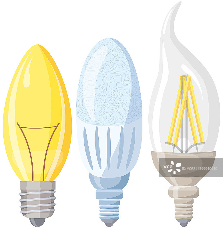 LED和白炽灯泡合集图片素材