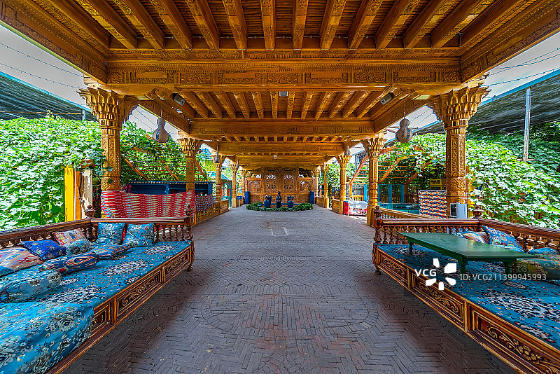 新疆吐鲁番葡萄庄园葡萄乐园建筑图片素材