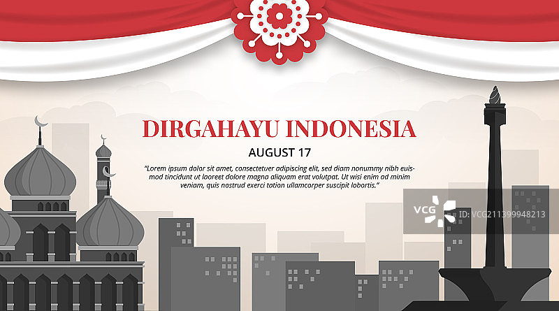 印度尼西亚独立日图片素材