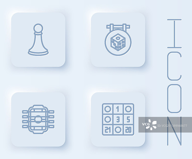 国际象棋棋子、游戏骰子和桌上足球合集图片素材