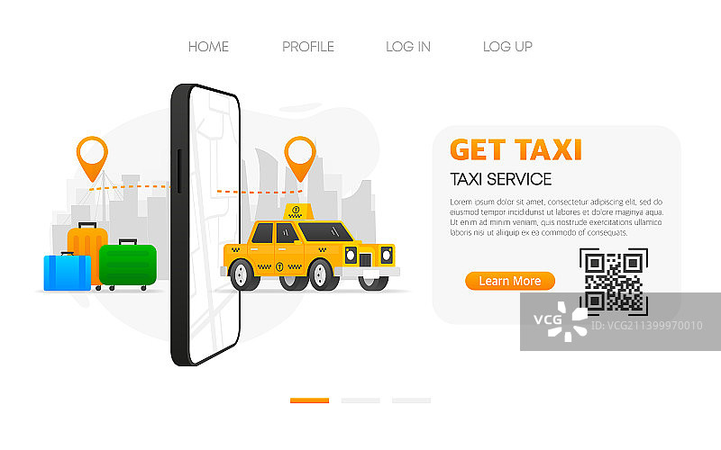 设备上的出租车交通图片素材