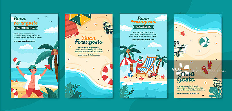 圣母升天节社交媒体故事模板图片素材