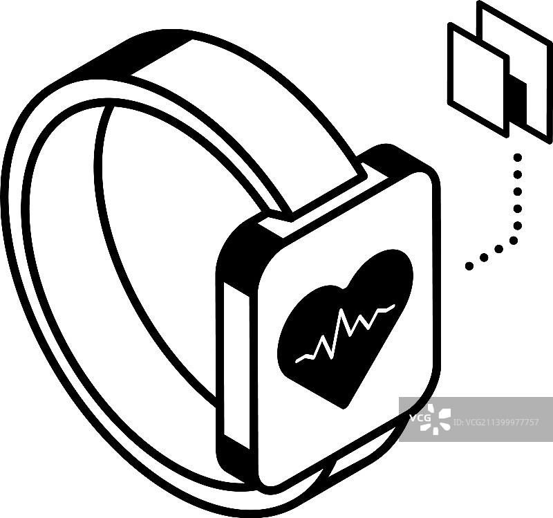 2.5D风格的智能手环图标健身手表图片素材