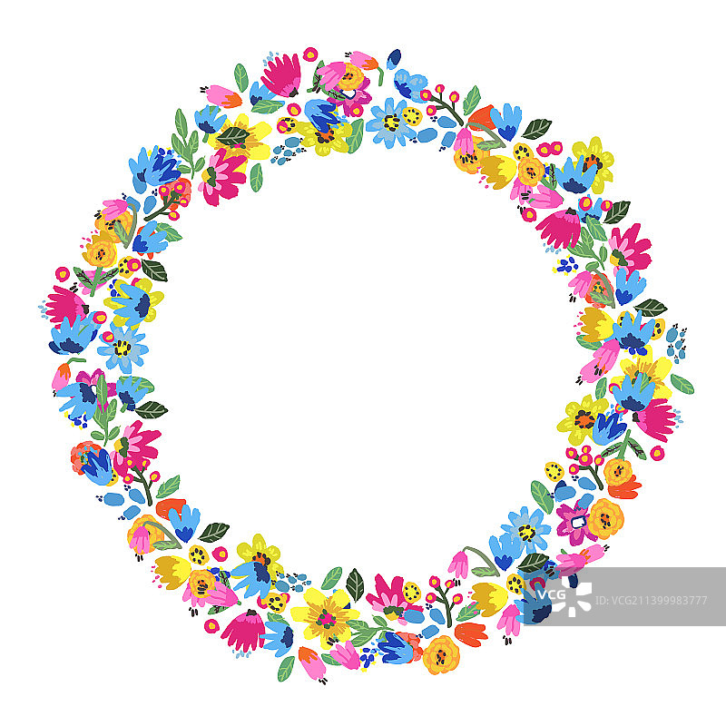 花卉花圈抽象花朵排列图片素材