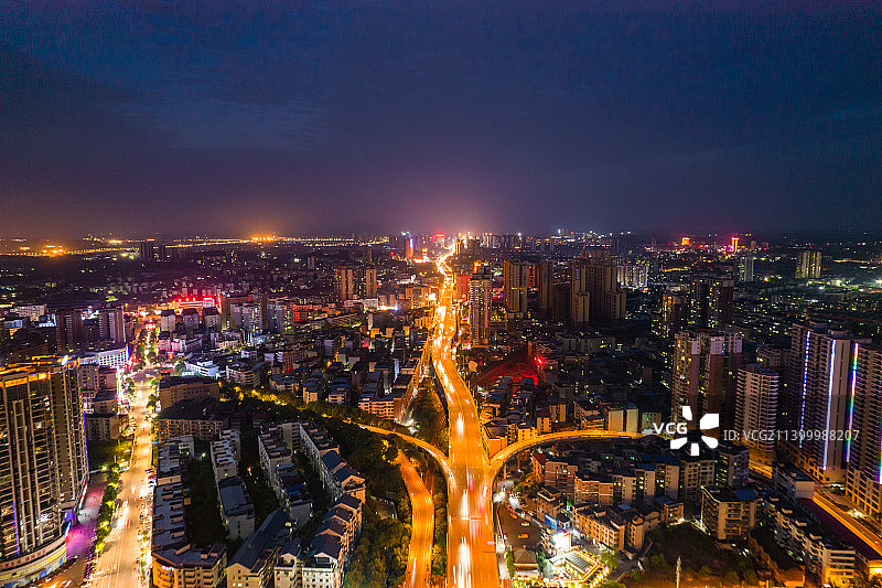 湖南衡阳衡州大道湘江大桥夜景图片素材