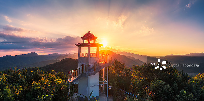 军山的一天——日出图片素材