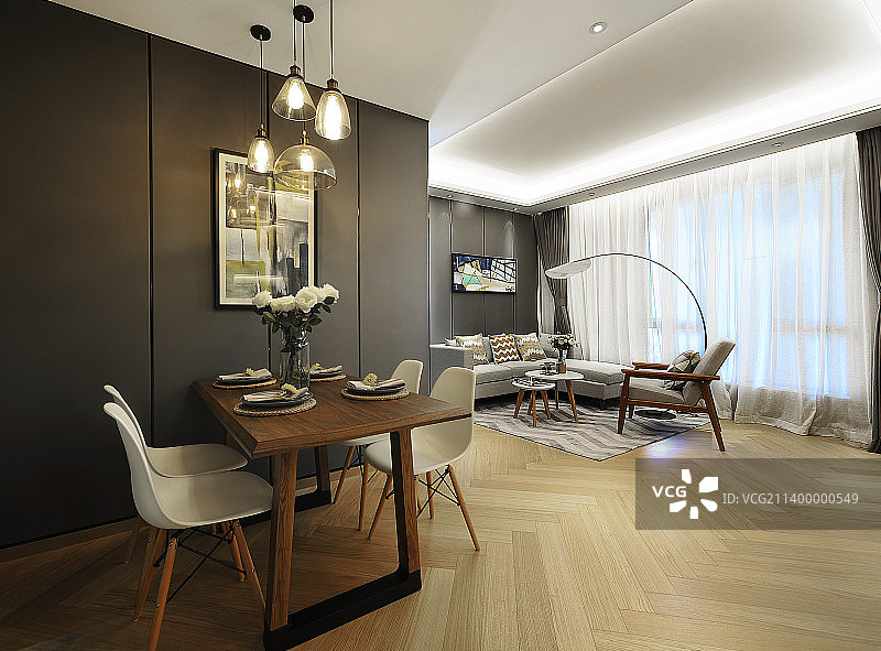 简约的公寓空间图片素材