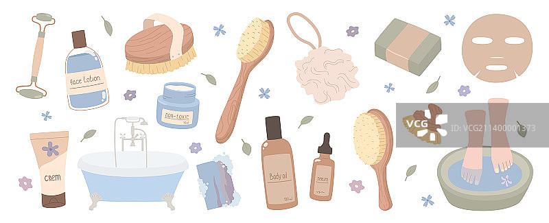 身体护理卫生用品套装图片素材