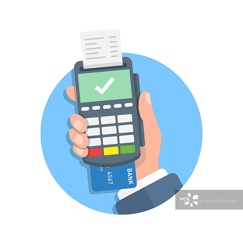 男人手持POS机支付图标图片素材