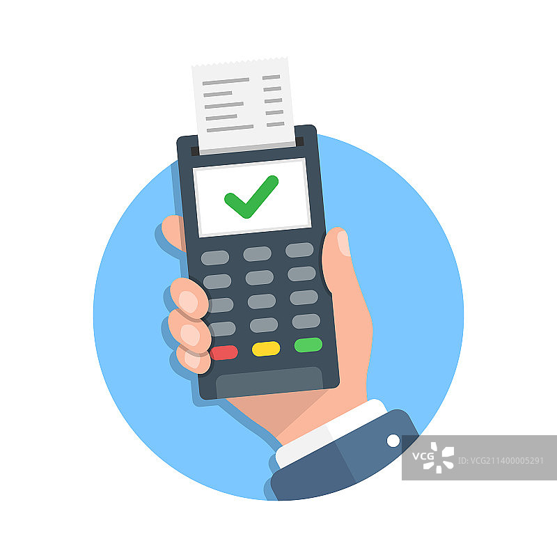 男人手持POS机支付图标图片素材