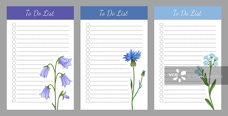 装饰的计划表和待办事项清单套装图片素材