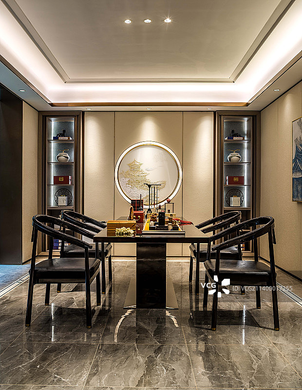 样板间中式茶室图片素材