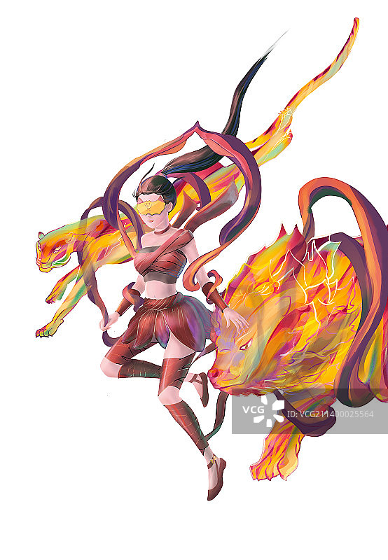 魔法师驯兽女孩图片素材