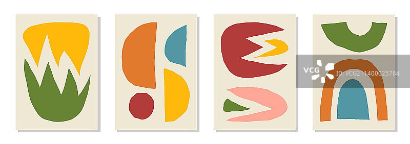 4件套马蒂斯风格墙壁艺术海报图片素材