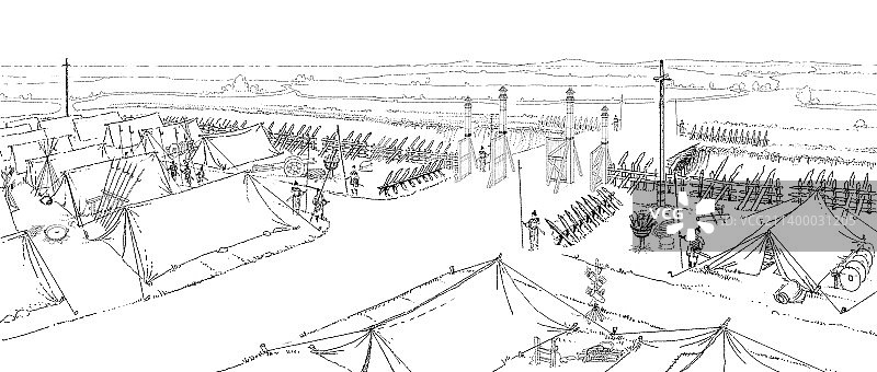 古代战争大营门口图片素材