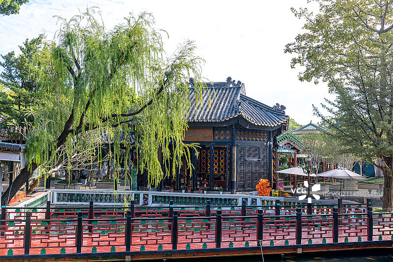 中国广东广州市番禺区宝墨园内的宝墨堂图片素材