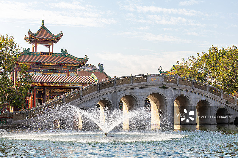 中国广东广州番禺区宝墨园园林景观图片素材