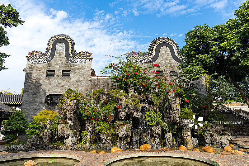 中国广东广州番禺区宝墨园园林景观图片素材