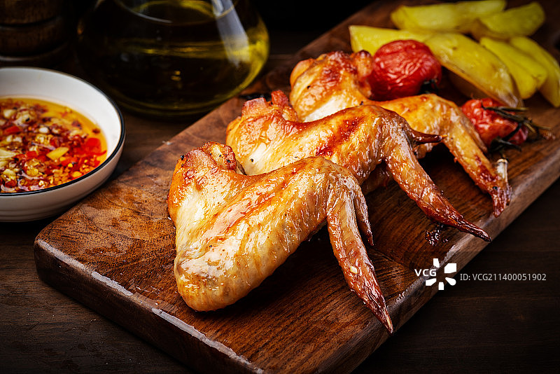 烤鸡翅图片素材