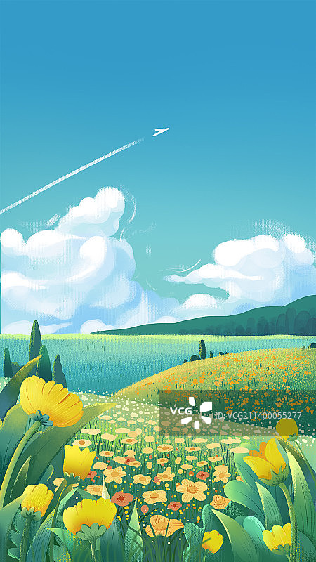 绿意安然风景海报图片素材