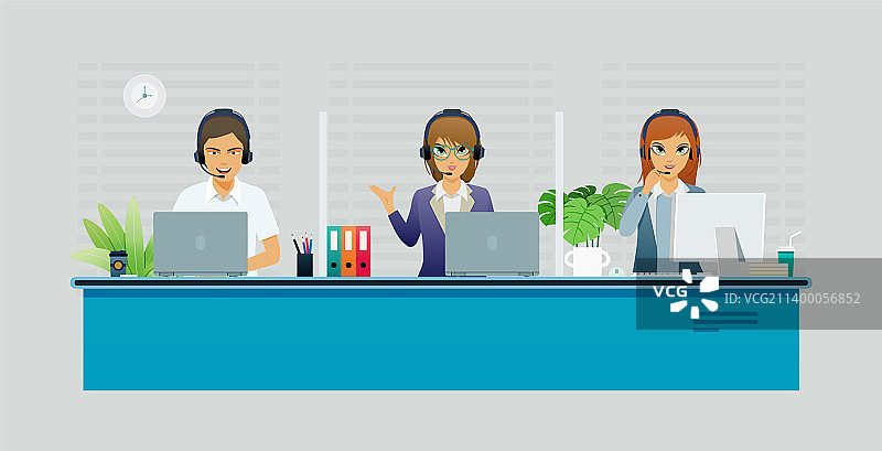 呼叫中心员工图片素材