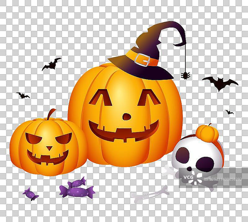 万圣节南瓜灯元素图片素材