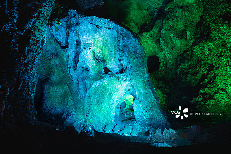 福建三明将乐玉华洞之石象出山图片素材