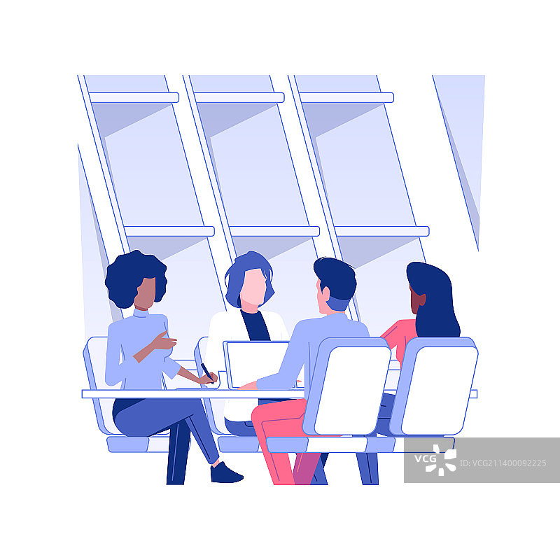 机场会议室隔离概念图片素材