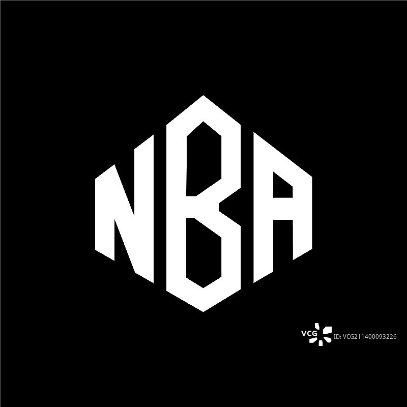 NBA字母Logo，多边形设计图片素材