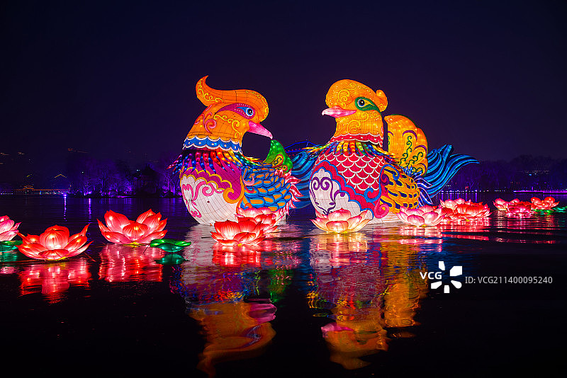 芙蓉园灯图片素材