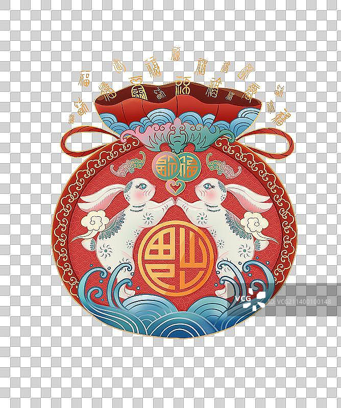 双兔送福图片素材