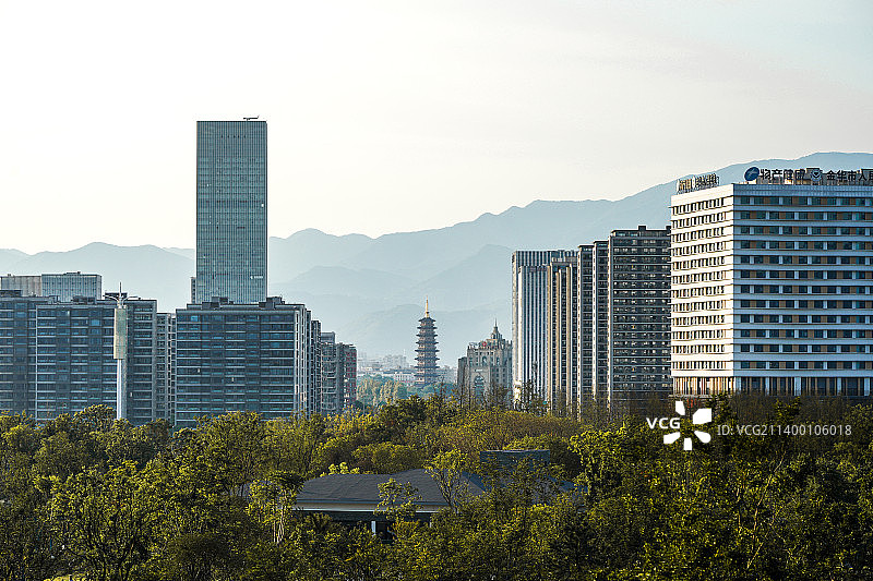 白昼晴天的金华万佛塔风光图片素材