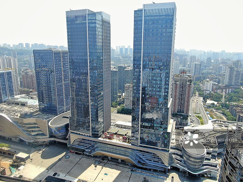 重庆沙坪坝火车站航拍图片素材