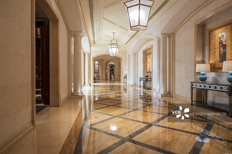 高档酒店大堂通道图片素材