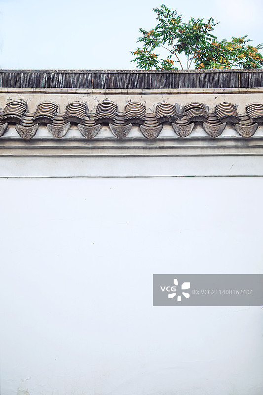 中式庭院白墙空镜,中国元素,背景图片素材