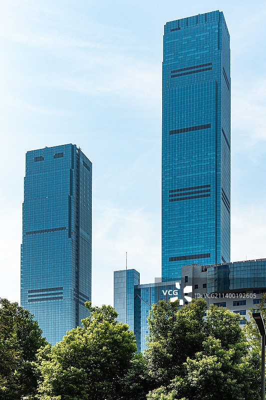 湖南省长沙市五一广场地标建筑ifs国金中心图片素材