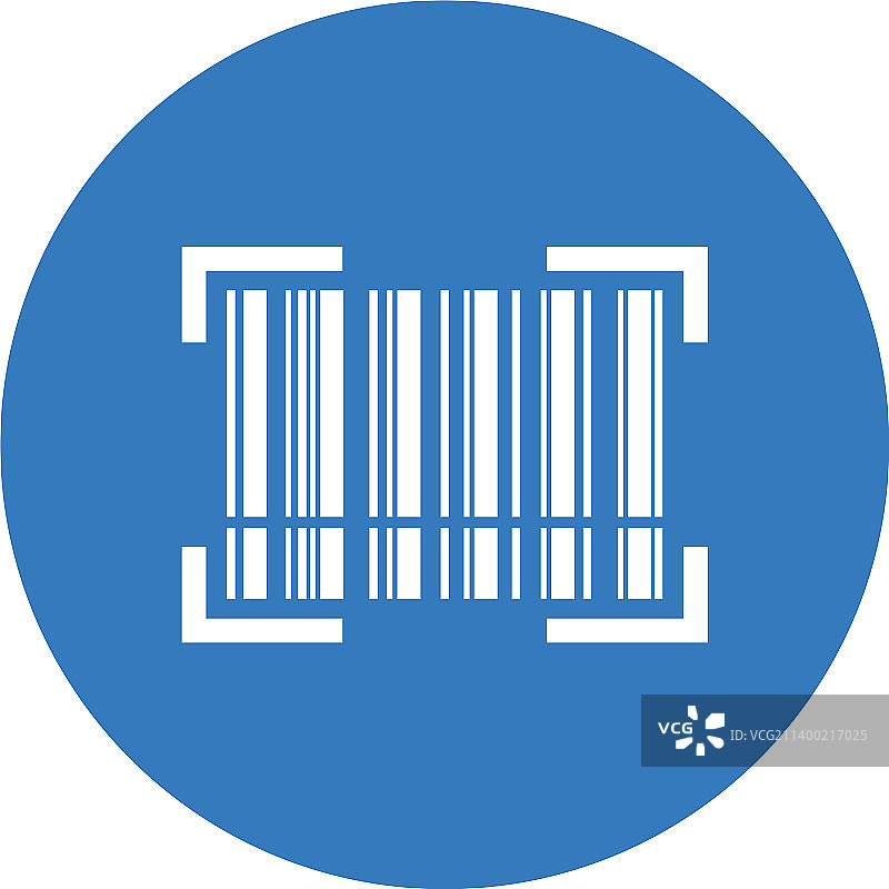 蓝色条形码图标设计图片素材