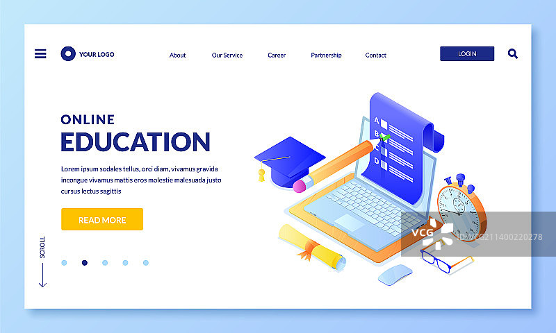 在线考试测试2.5D图图片素材