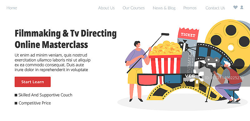 电影制作和电视导演在线大师班图片素材