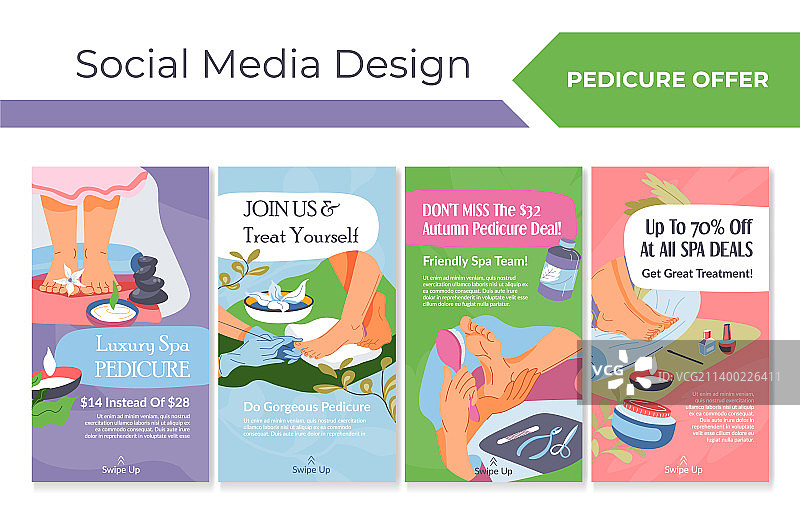 豪华水疗足部护理优惠网络场景图片素材