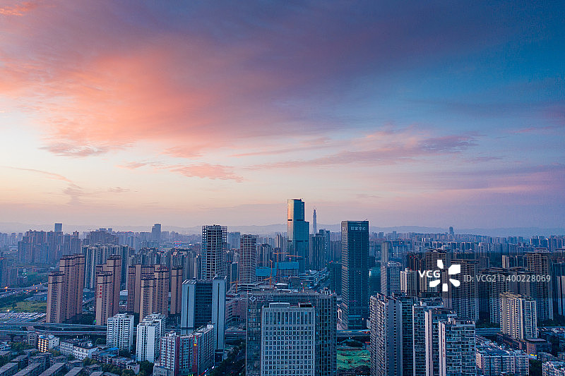 成都城市航拍风光图片素材