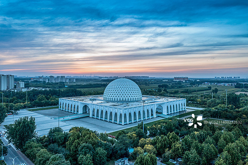 航拍大厂民族宫图片素材